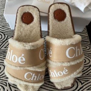 Chloe shearling slip on